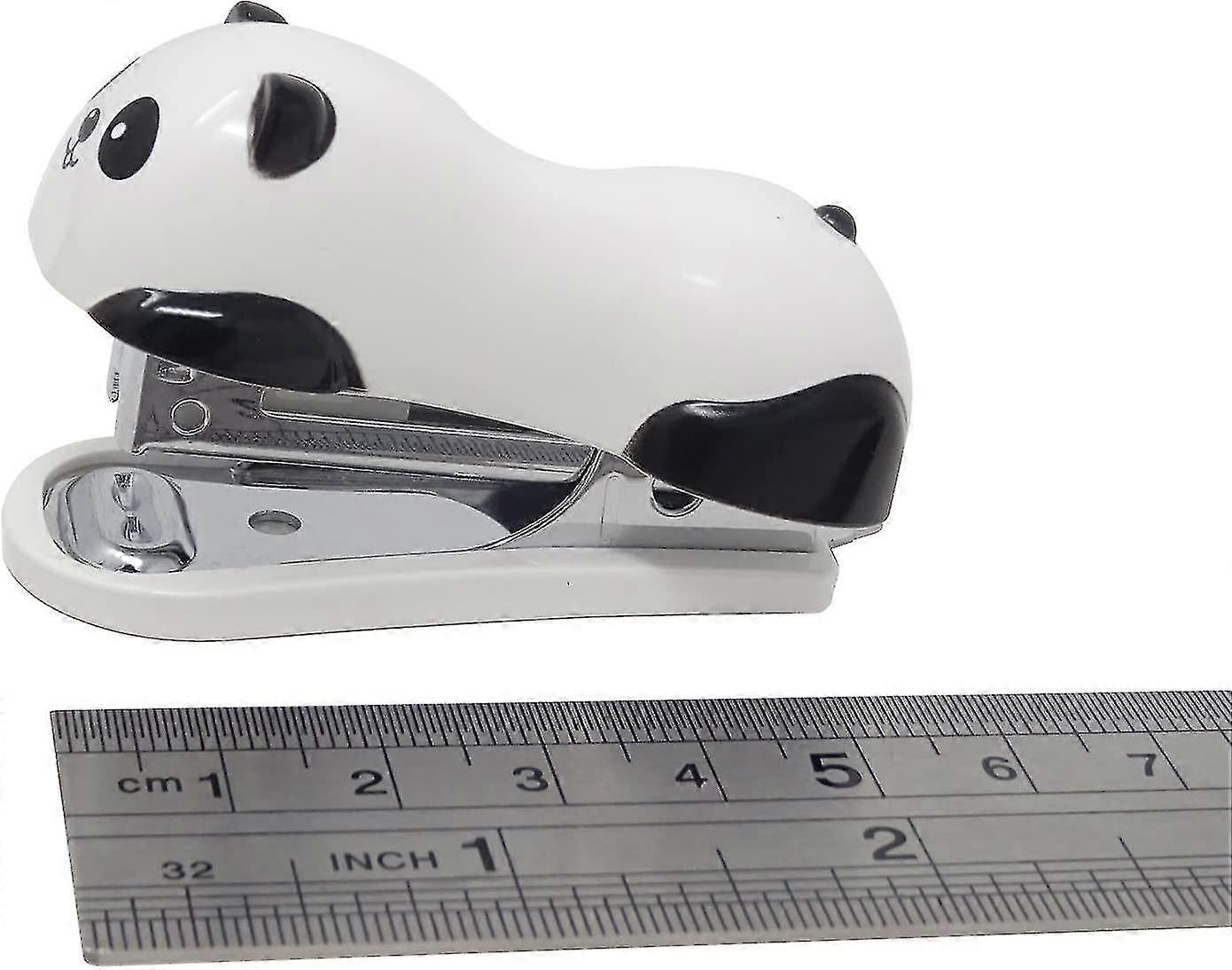 Jubee Portable Mini Cute Panda Desktop Stapler Set With 1000 #10 Staples