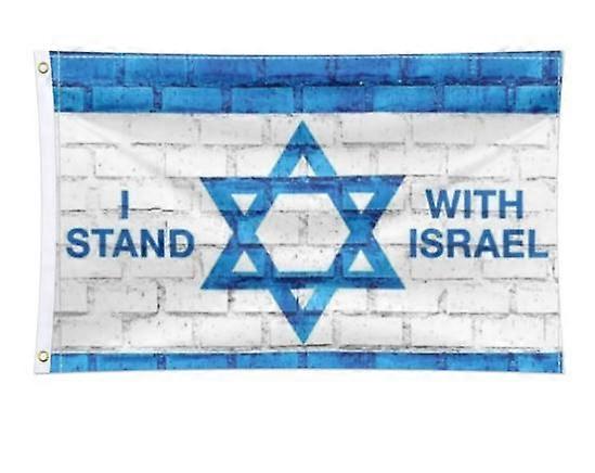 3x5 Ft I Stand With Israel Flag, Banner Pray For Israel Strong Flag Sign, American Stand With Israel Outdoor Flag