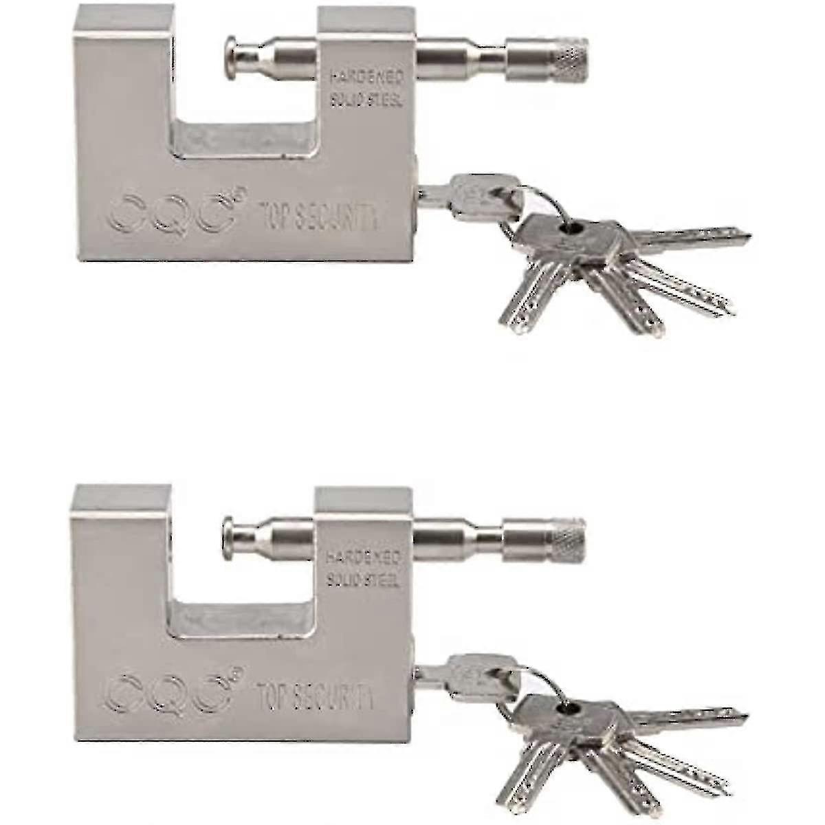 Allright 2pcs 104mm Padlock Heavy Duty Container Padlock High Security Door Lock With 10 Keys Solid Steel Hardware Integral Lock For Garages Container