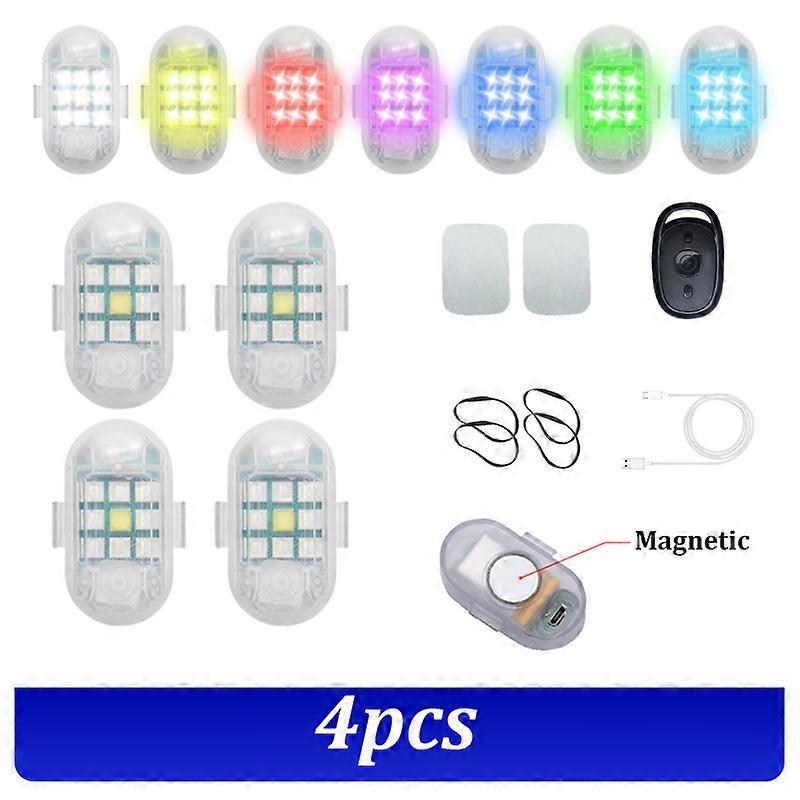 LED Strobe car light Wireless Remote Control for Motorcycle Bike Scooter Anti-collision Warning Lamp Flash Indicator Waterproof