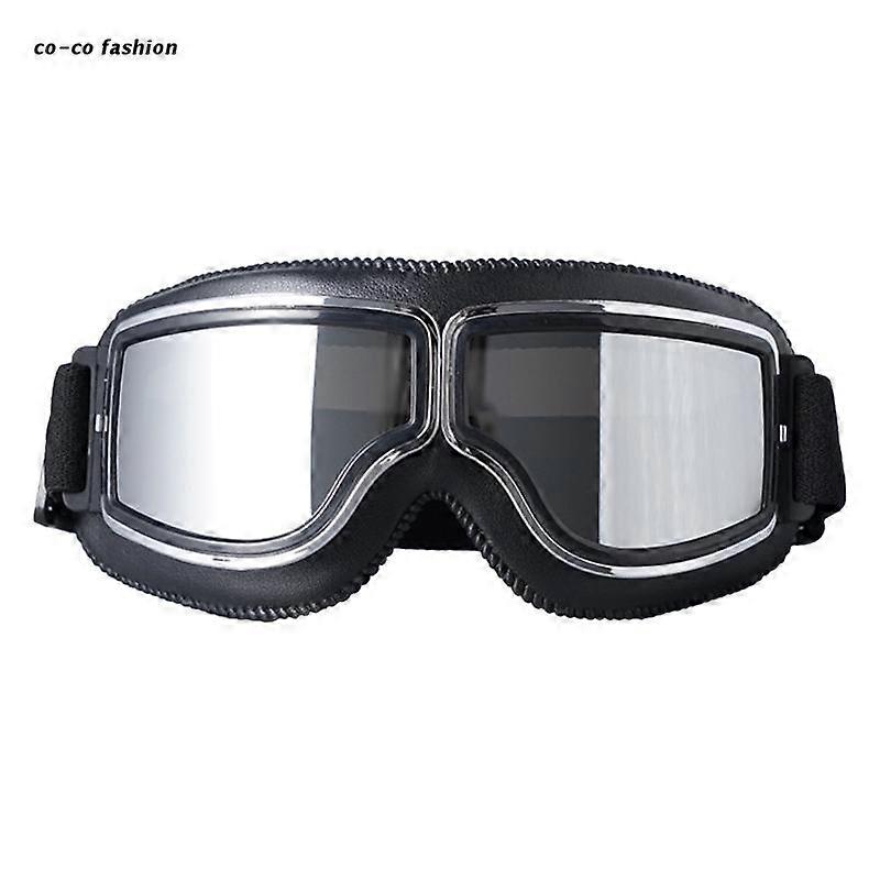 Motorcycle Goggles Vintage Pilot Style Cruiser Scooters Goggle ATV Anti-Scratch Dustproof Windproof