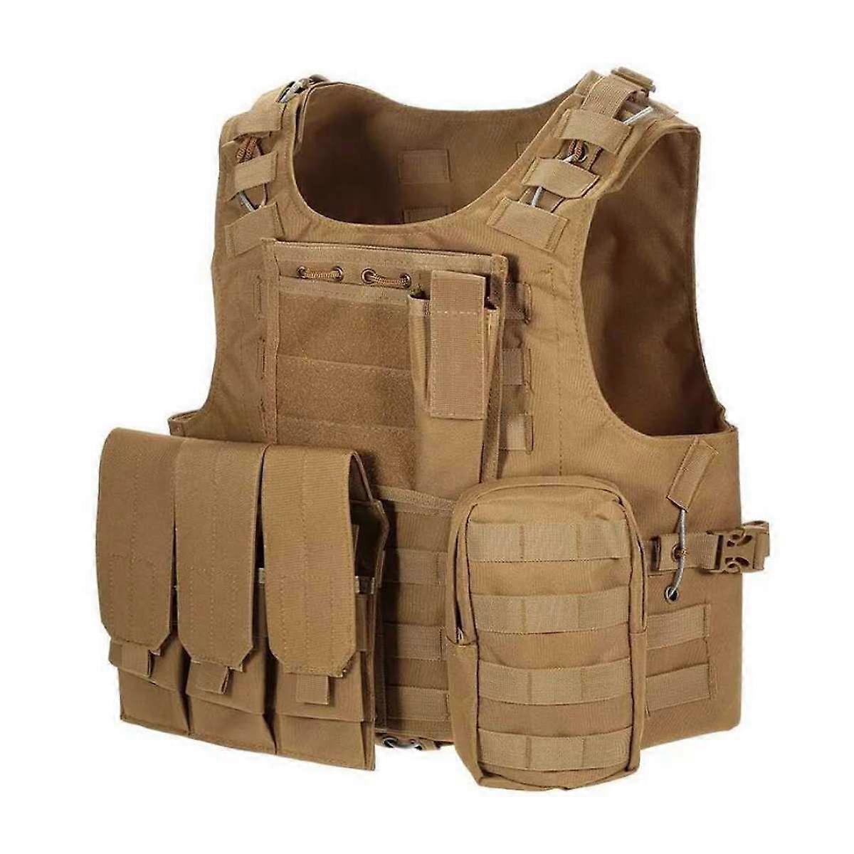 Paintball Airsoft Tactical Vest Outdoor Molle Hunting Vest Adjustable Modular Gear for Training Gaming