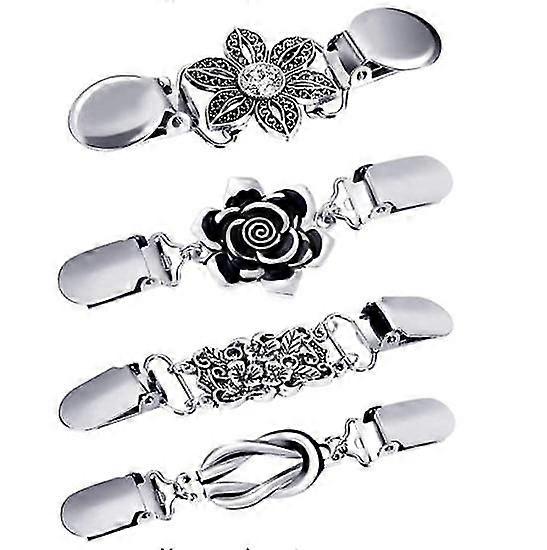 4pcs Broches Vintage, Clips de Suéter, Clips de Chal, Broches