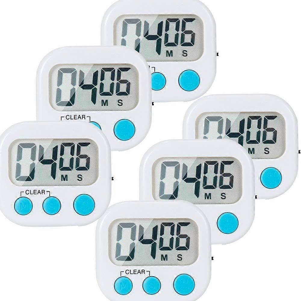 Easy to Read Digital Magnetic Kitchen Timer with Large Display and Electronic Alarm, White