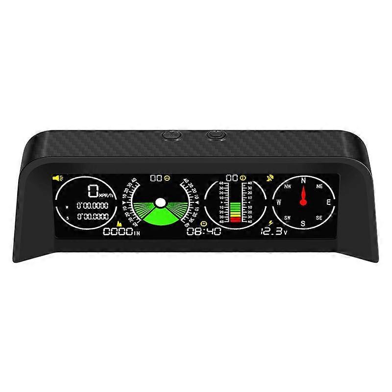 GPS car HUD head-up display, altimeter compass, off-road vehicle level slope balancer