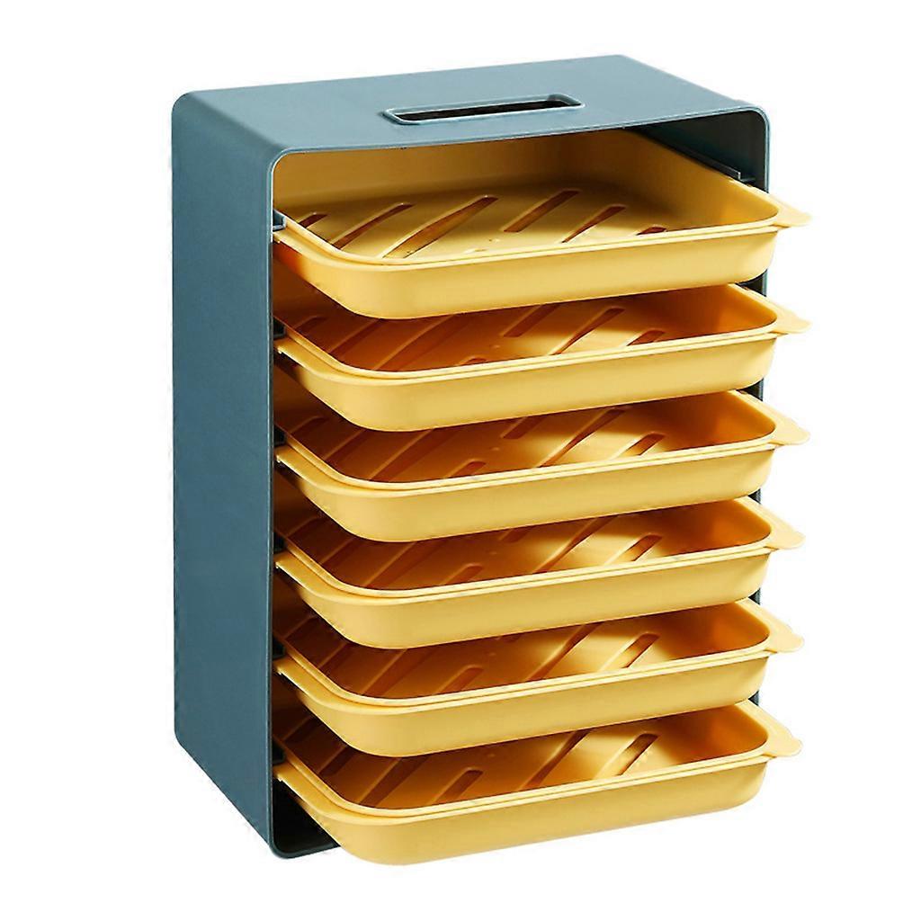 Wall-Mounted Desktop Kitchen Plates Multi-Layer Trays Side Dish Storage Rack