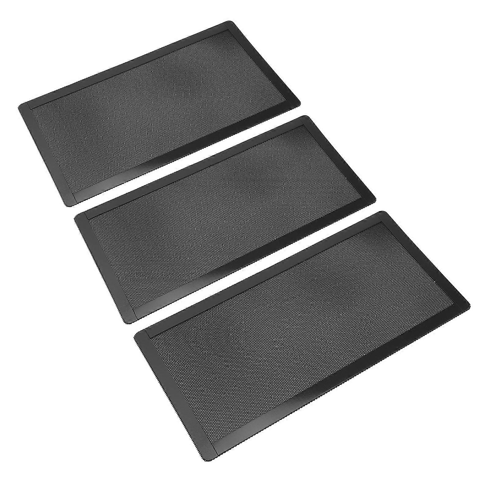 10pcs PC Fan Dust Mesh Filter PVC Computer PC Case Dust Proof Filter Cover Magnetic Black 120x240mm