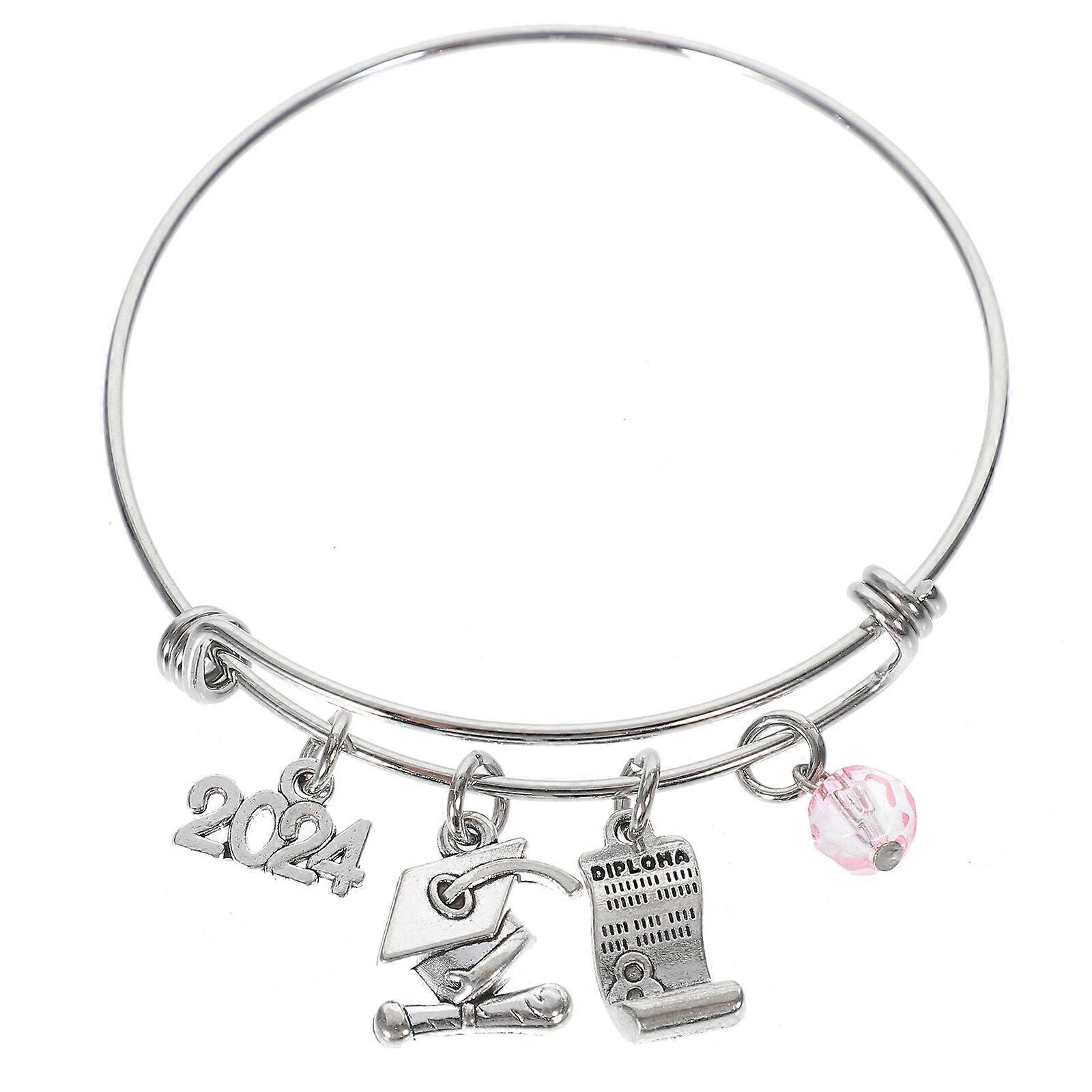 Examensarmband Justerbart armband för examen Årgång 2024 Examenspresent