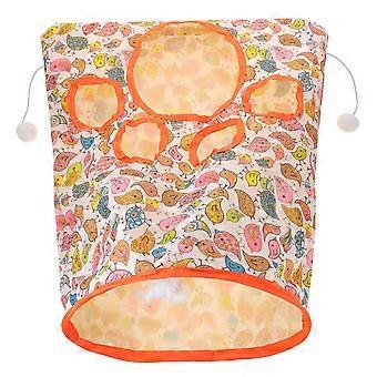 Cat Tunnel Bag Pet Tunnel Tube Collapsible Pet Cat Play Tunnel Toy Indoor Outdoor Toy