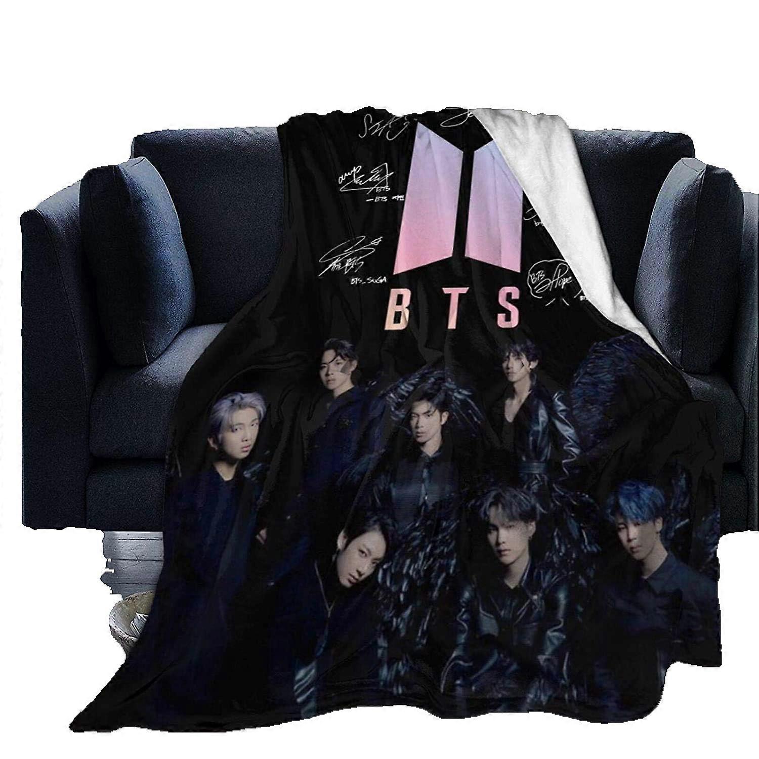 BTS Bangtan Boys Dynamite Ultra-Soft Fleece Blanket Throw Super Soft Fuzzy Lightweight Hypoallergenic Plush Bed Couch Living Room -X181-81