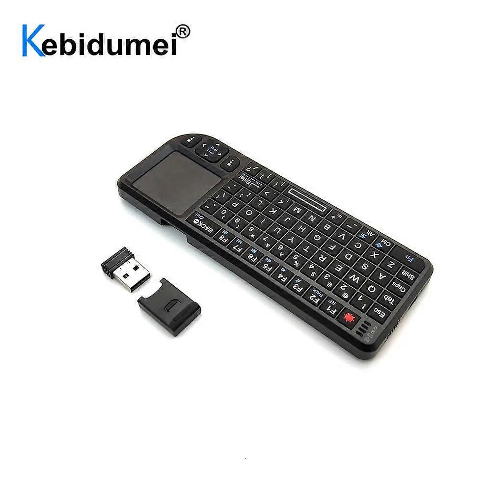 Mini Handhold 2.4G RF Wireless Keyboard Spanish Russian English Keyboard Backlight Touchpad Mouse for PC Notebook Smart Tv Box