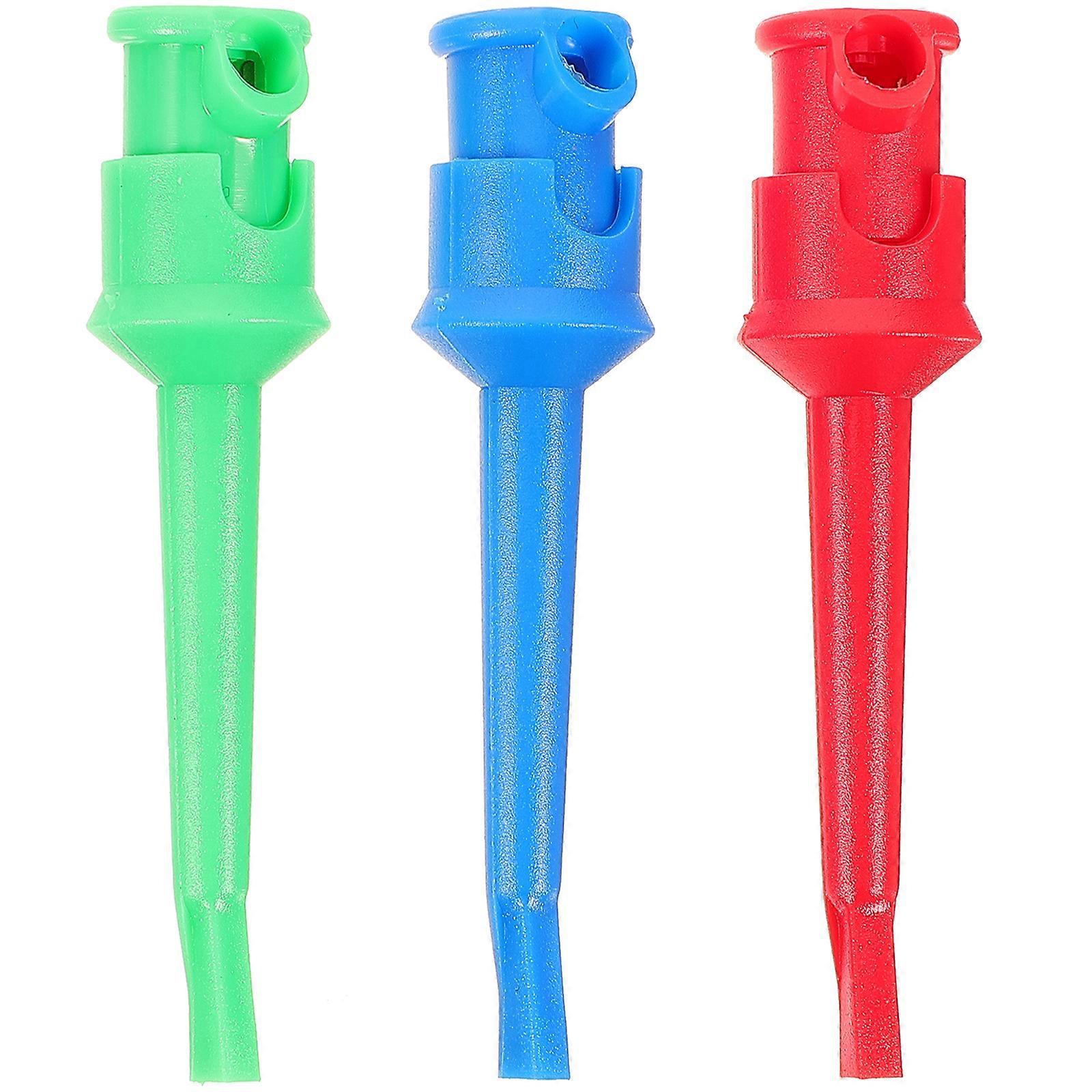 3pcs Test Lead Multimeter Probe Grabber Clip For Electronic Component Testing