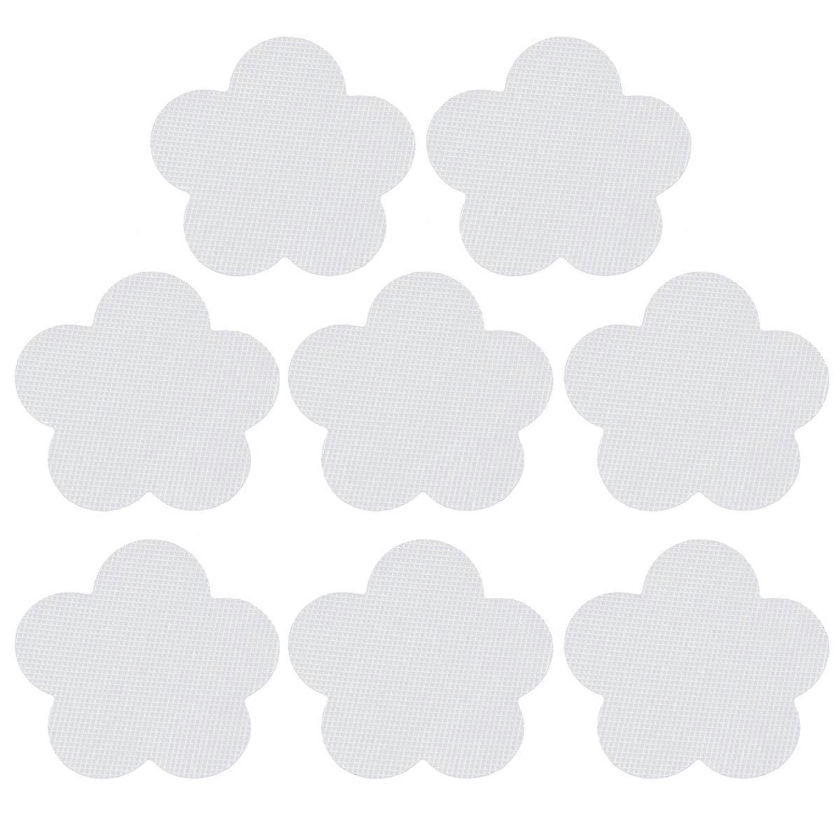 16個入り1スーツ花びらパターンバスルーム滑り止めマットシャワーホームバス用粘着防止パッチ(透明)