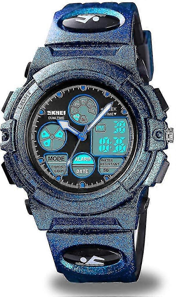 キッズデジタルスポーツウォッチ、男の子の女の子防水スポーツアウトドアウォッチ子供カジュアル電子アナログクォーツ腕時計