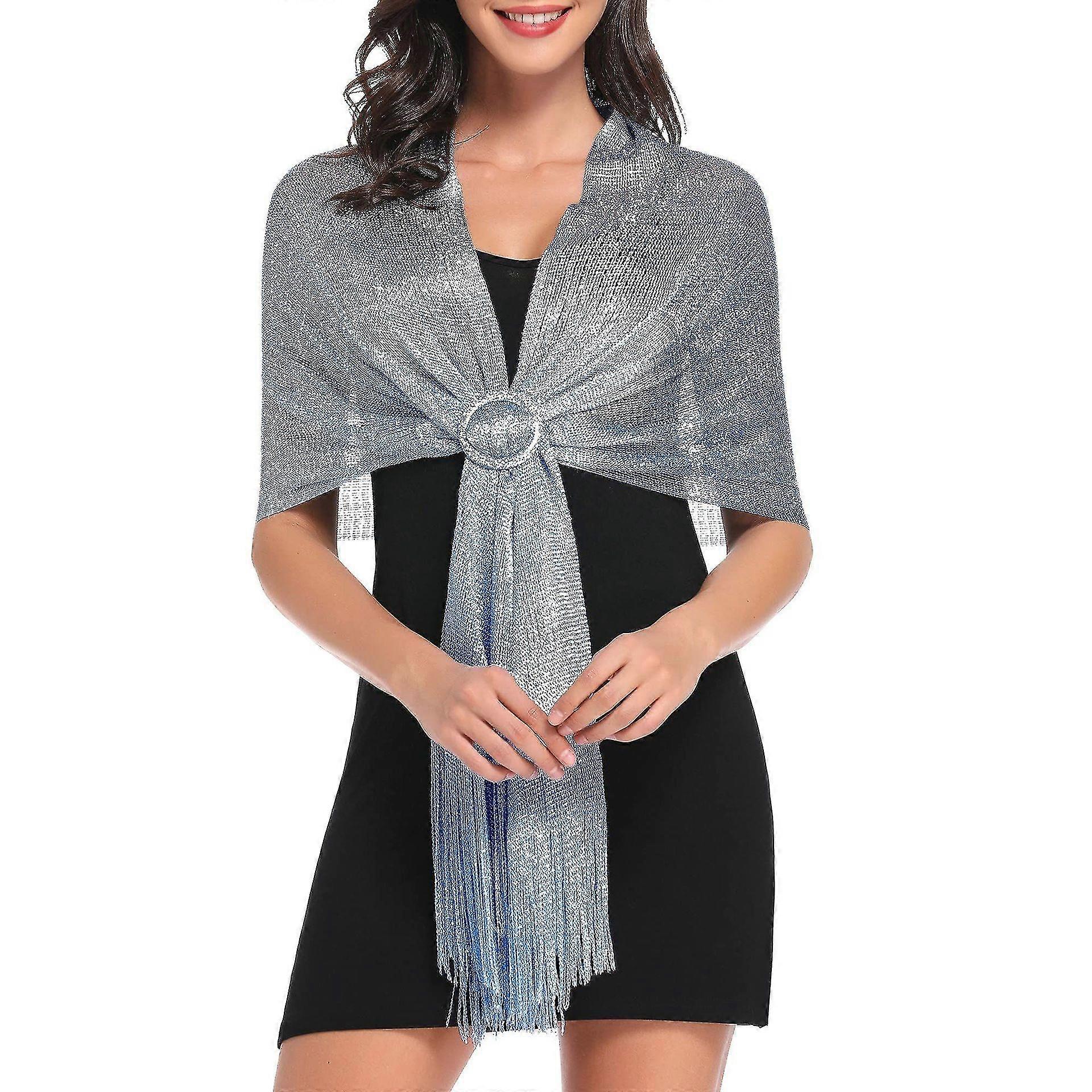Sparkling Metallic sjal og wraps for brude bryllup Evening Party Formelle kjoler