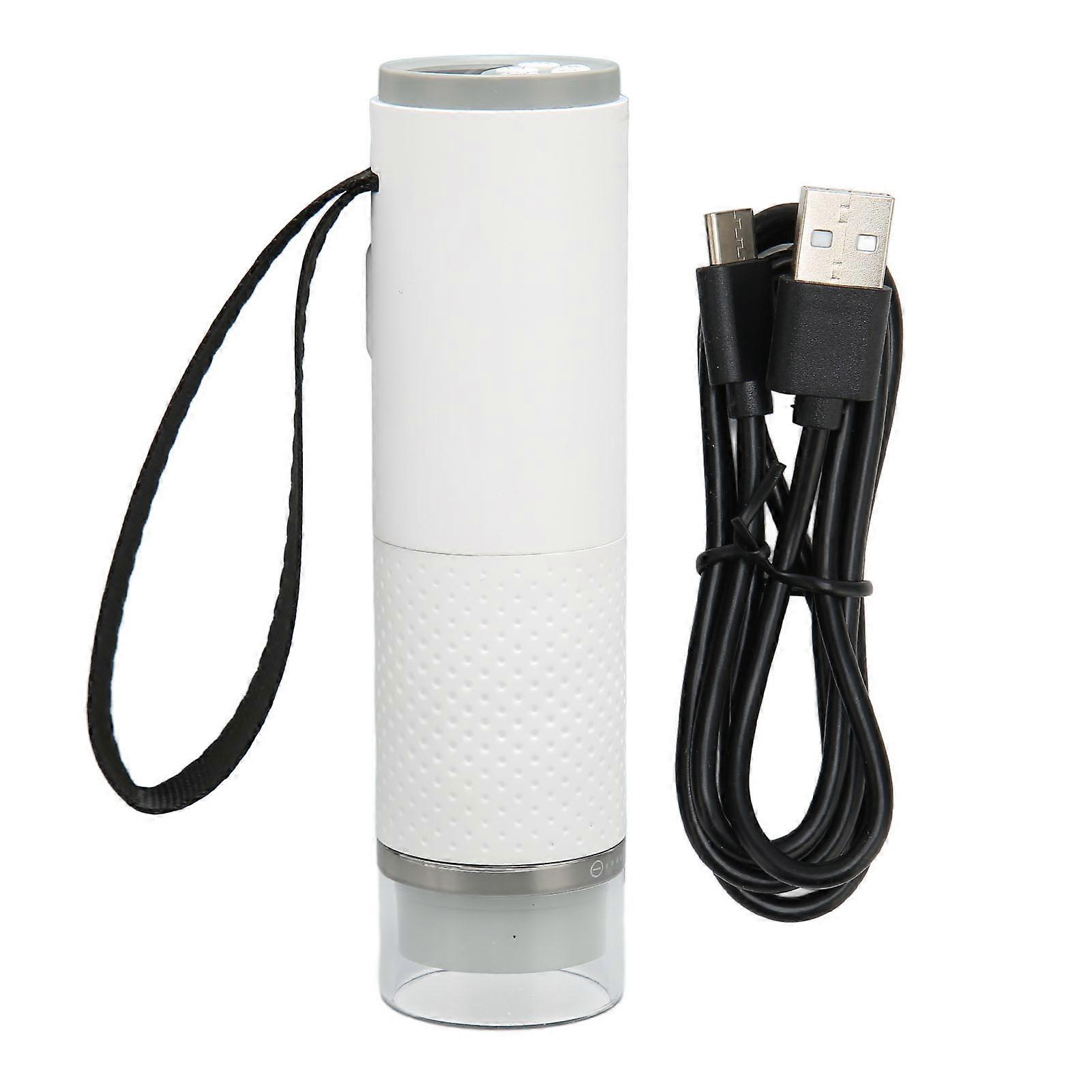 Wireless WiFi Microscope 2MP 50?1000X Magnification Portable Wireless USB Digital Microscope with Lanyard for Phone White
