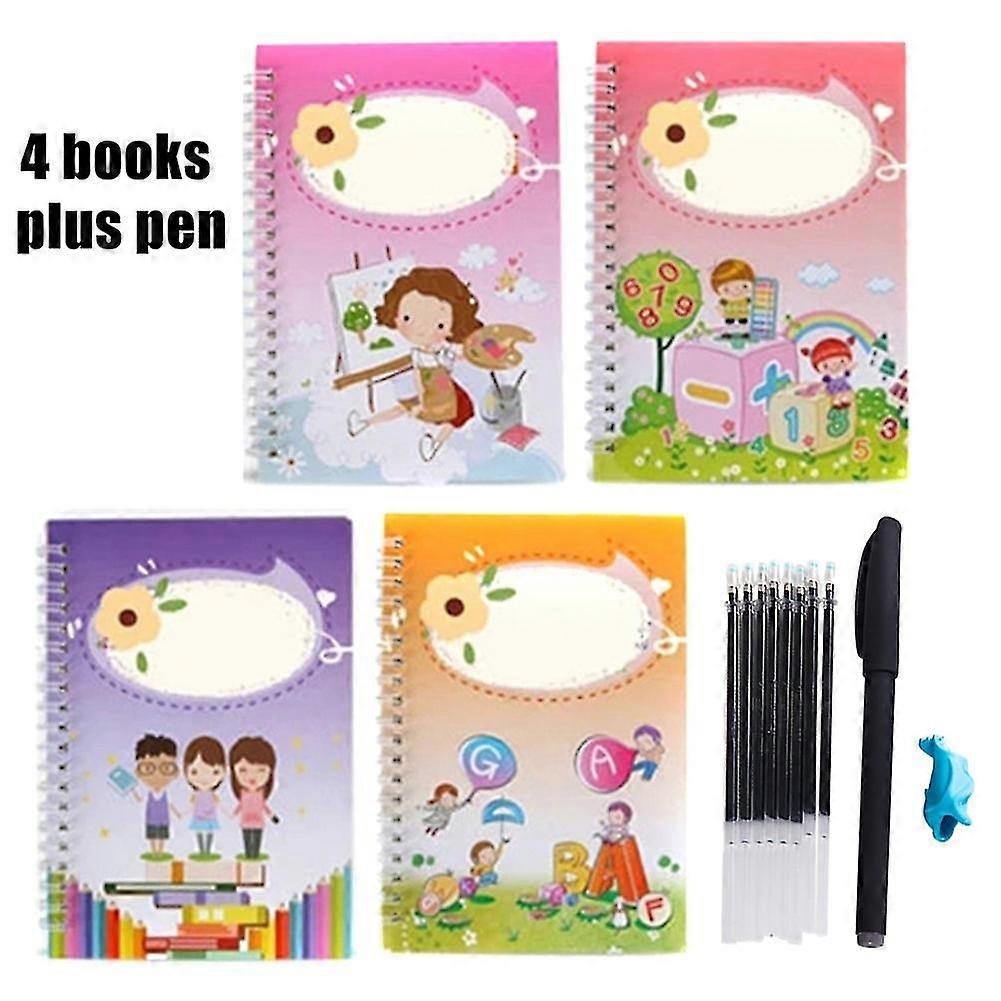 Magic Practice Copybook 4pcs + Pen