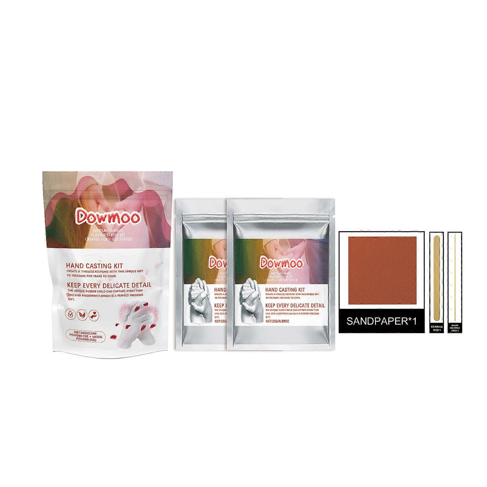 عيد الحب اليد نموذج مسحوق مجموعة - DIY 3D الصب اليدوي كيت للأزواج ، تذكار نابض بالحياة