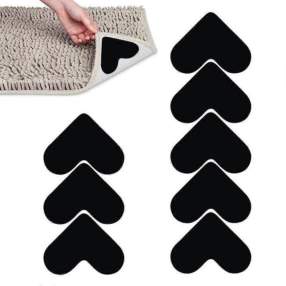 8PCS Rug Pad Grippers Heart-Shaped PU Nano Non Slip Rug Pad Carpet Fixed Sticker, 80mm*80mm