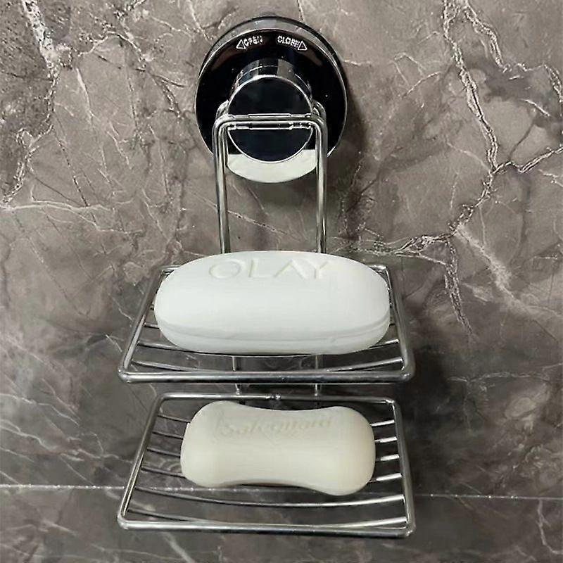 Kitchen and Bathroom Soap Holder - Double Layer Stainless Steel Design