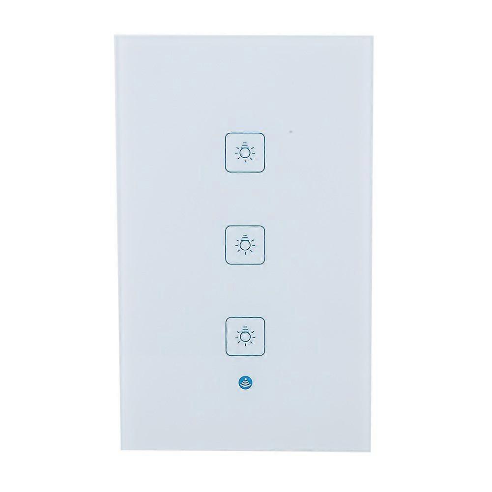 Smart Wifi Wall Touch Light Switch Remote Smart Home Controller (US 3Gang)