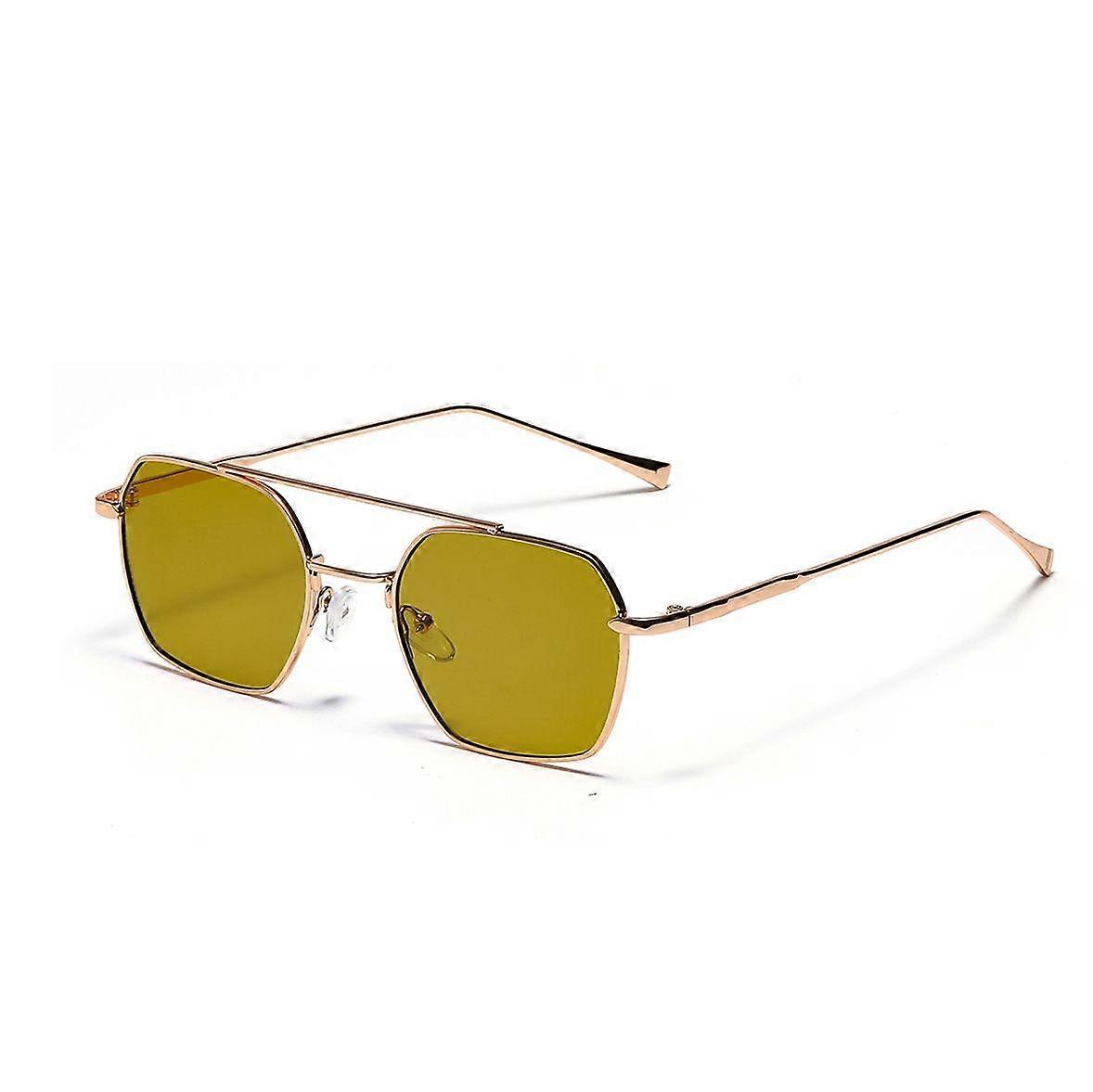 Polygonal Small Frame Metal Vintage Women's Sunglasses ,UV400 Protection