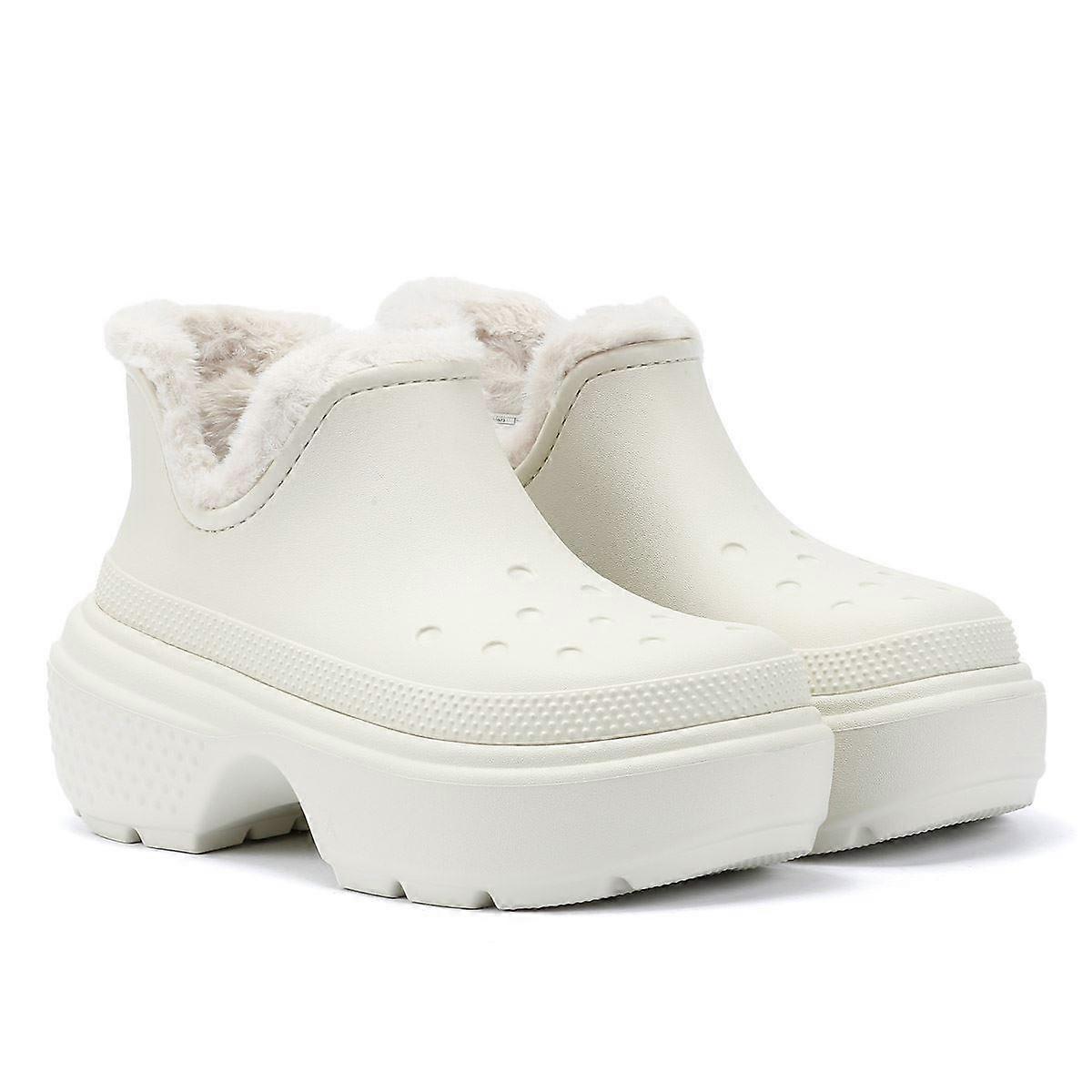 Crocs Stomp Lined Shorty dames gebroken witte laarzen