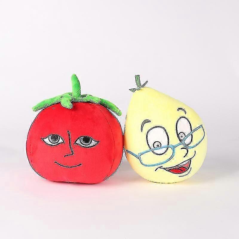 Ms.lemons And Mr.tomatos Plush Toy Game Character Soft Stuffed Doll For Kid Gift