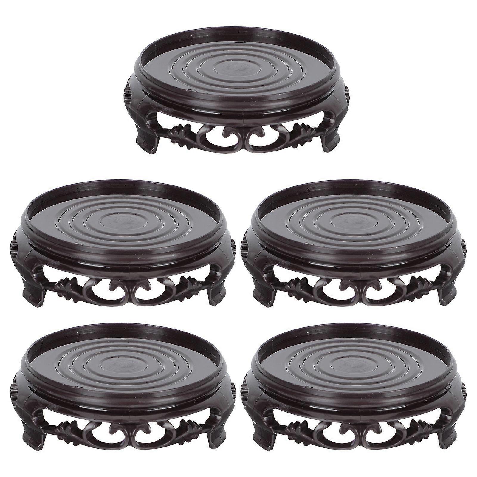 5Pcs Plastic Storage Base Decorative Flowerpot Base Artware Holder Pedestal