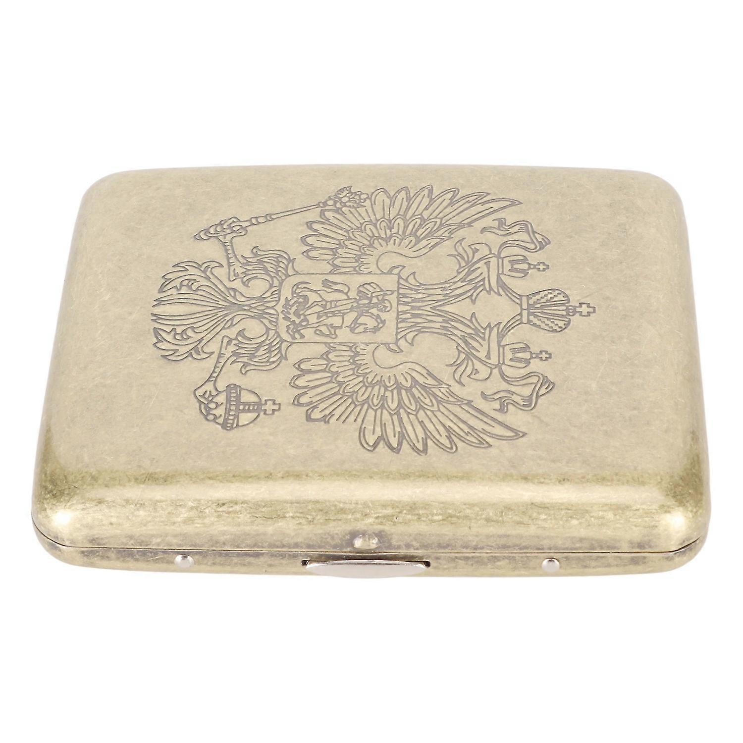 Metal Cigarette Case Box Retro Double Sided Spring Clip Open Pocket Holder for 20pcs Cigarette Doubl