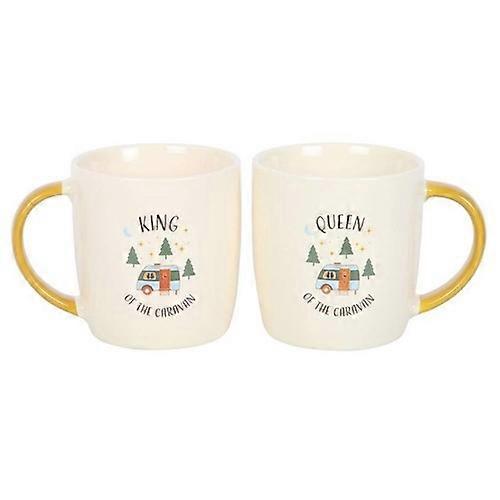 Something Different Camping King And Queen 400ml Mug (Pack of 2)