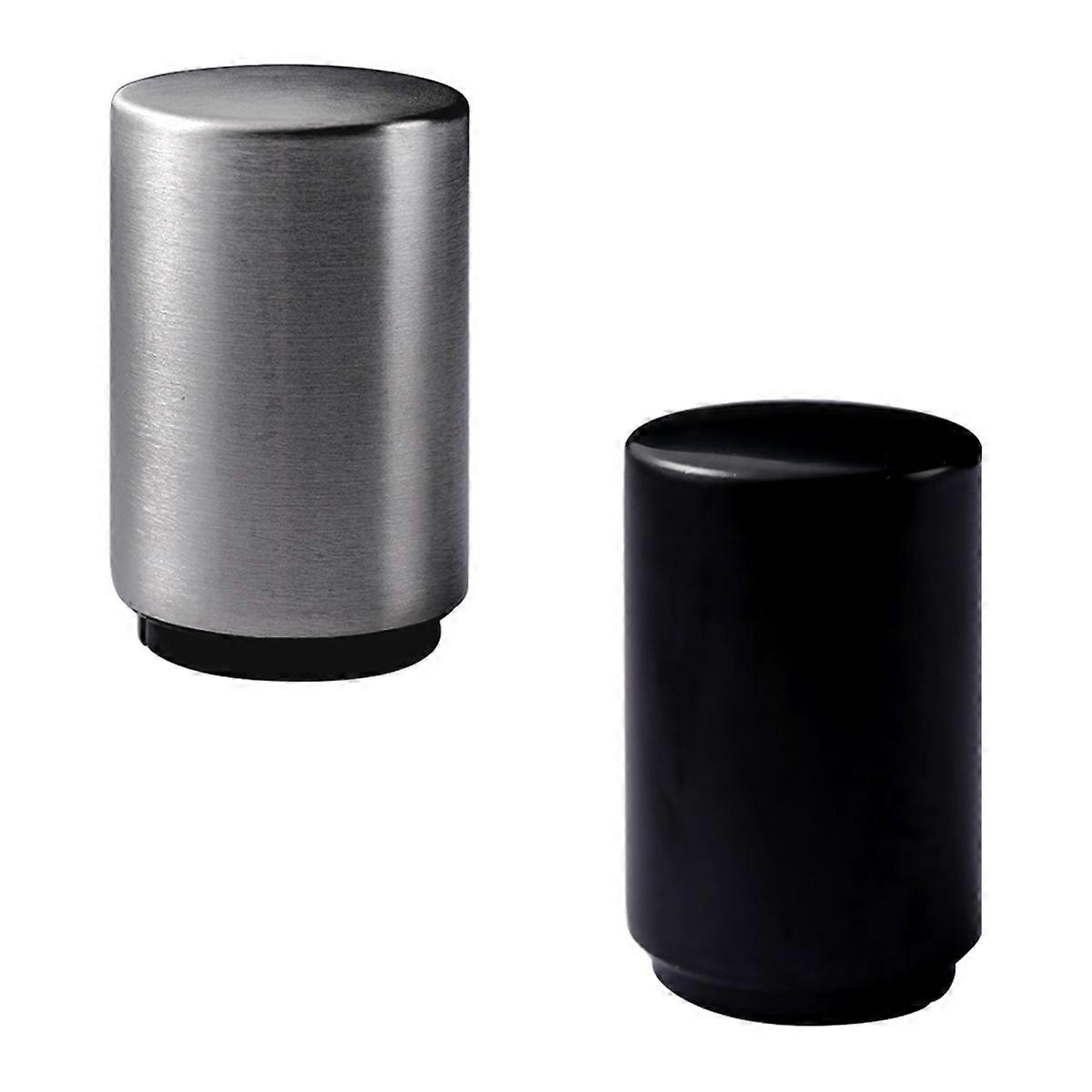 2 PACK Push Down-Pop Off Beer Bottle Opener with Magnetic Cap Catcher