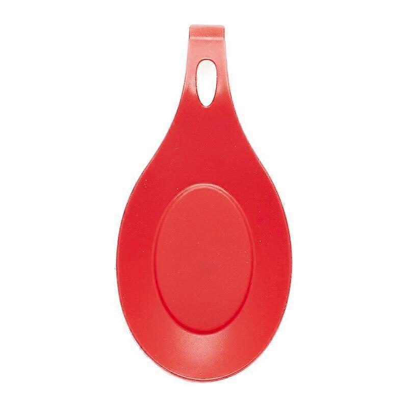 Silicone Spoon Rest for Kitchen Counter, Almond-Shaped Cooking Spoon Holder for Stove Top, Heat Resistant Utensil Rest