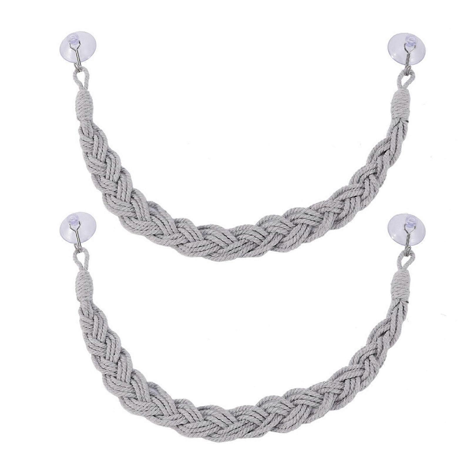 2pack Climbing Rope Snake Climbing Equipment Tree Frogs Habitat Enhancement for Exotic Pet Enrichment Gray