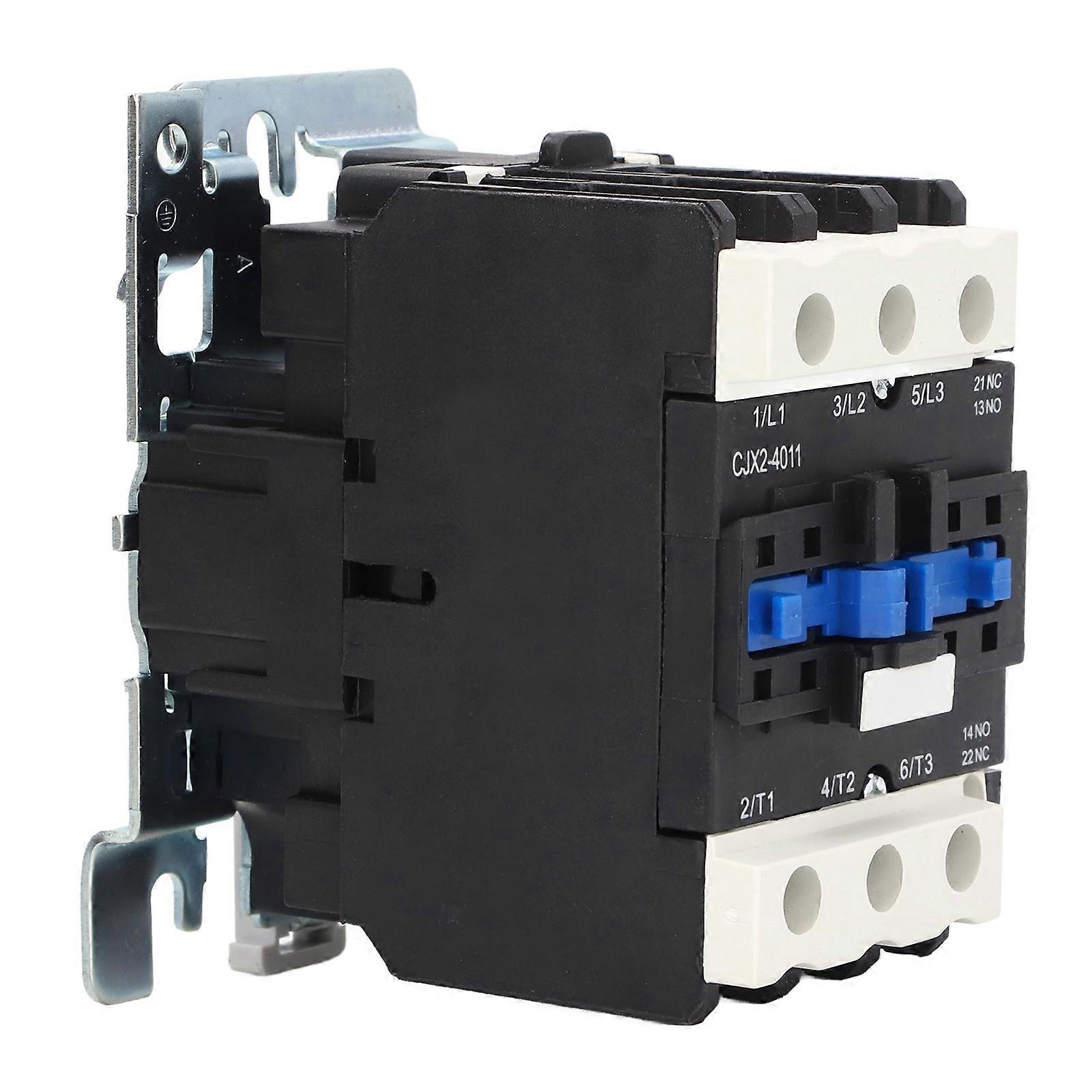 AC Contactor Flame Retardant Silver Alloy Contact High Sensitivity 40A Electric Contactor for Power Distribution AC380V