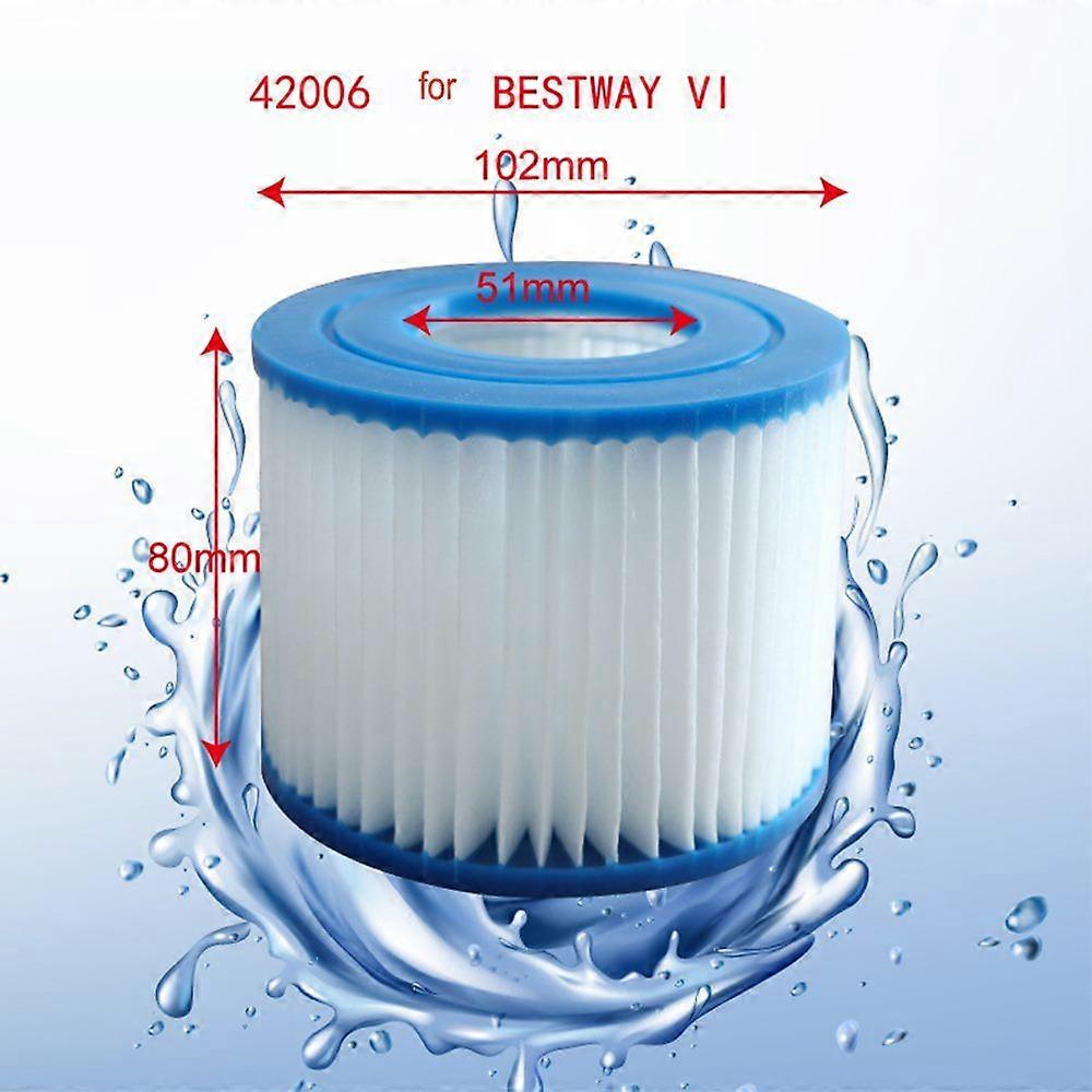 Swimming Pool Filter Pump Bestway Type VI Replacement Cartridge (2 Pack)
