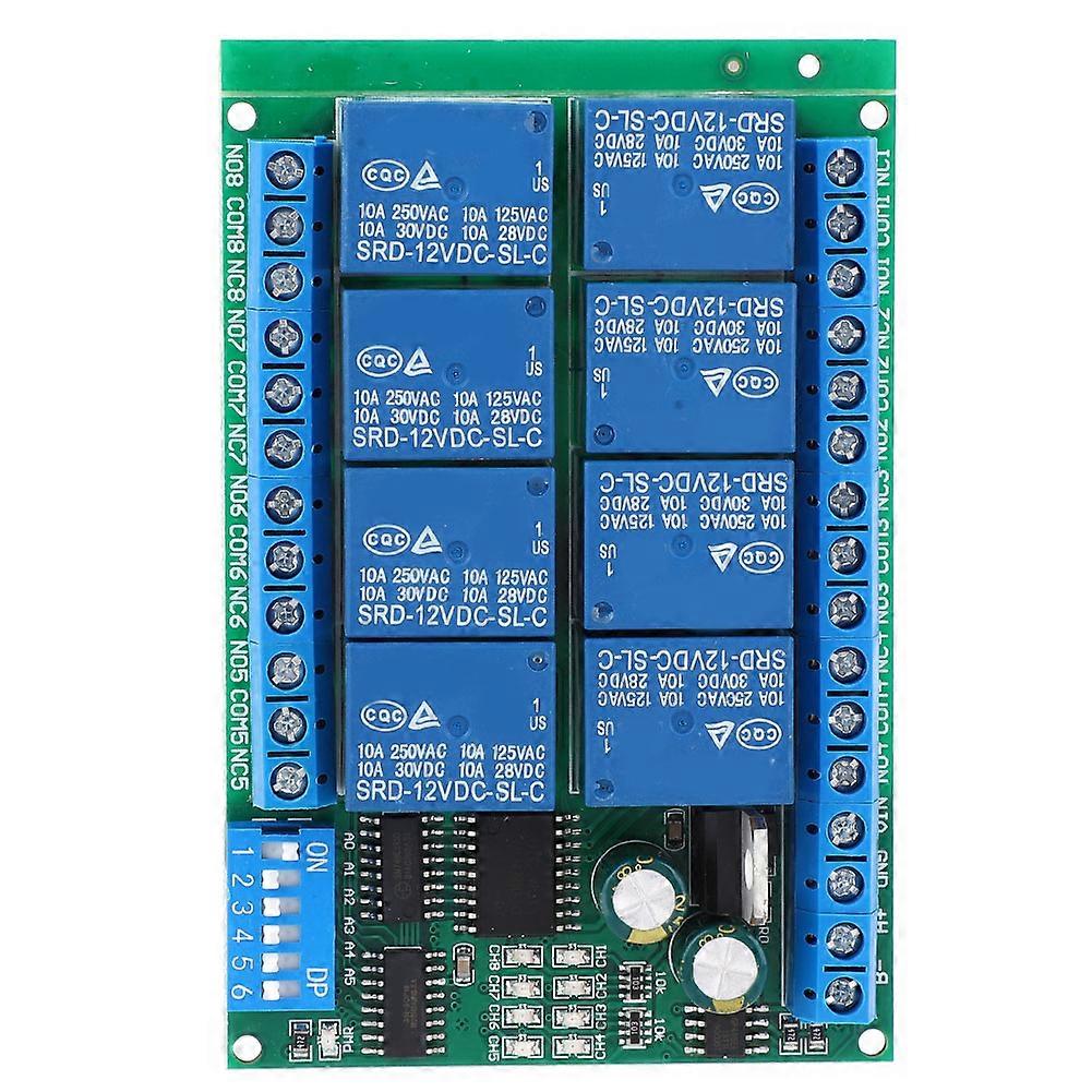 DC 12V 8 Kanal RS485 Relaisbefehl Programmierbare Steuermodulplatine