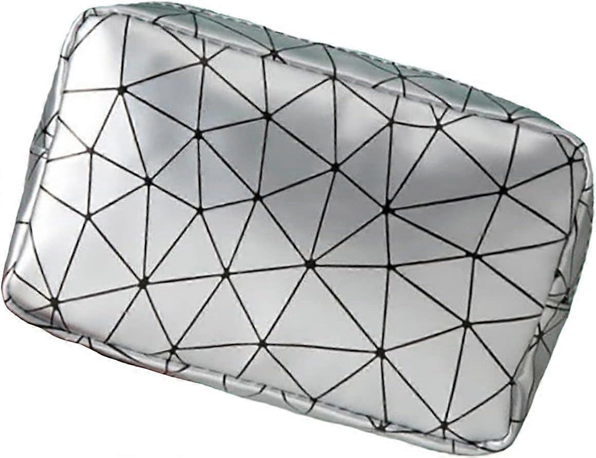 Toiletry Bag, Double Layers Cosmetic Bag Laminated Solid Durable and Waterproof (Gray S)