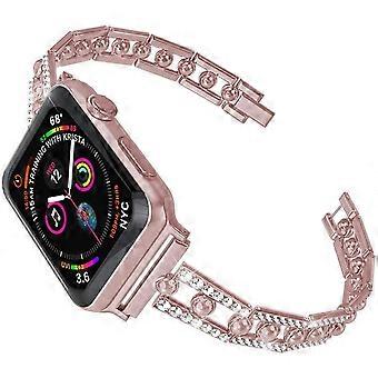 Stainless Steel Bands for Apple Watch 38/40/41mm, Diamond Rhinestone Bracelet Metal Strap for iWatch Series 8/7/6/5/4/3/2/1/SE
