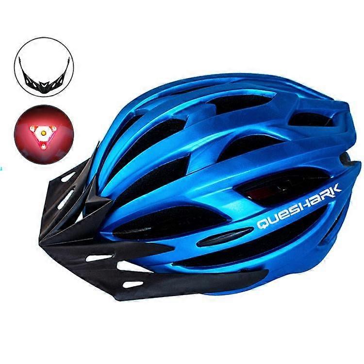 Queshark Led Cycling Helmet Tail Light MTB Road Bike Electric Bicycle Helmet Motorcycle Riding Safety Cap with Sun Visor