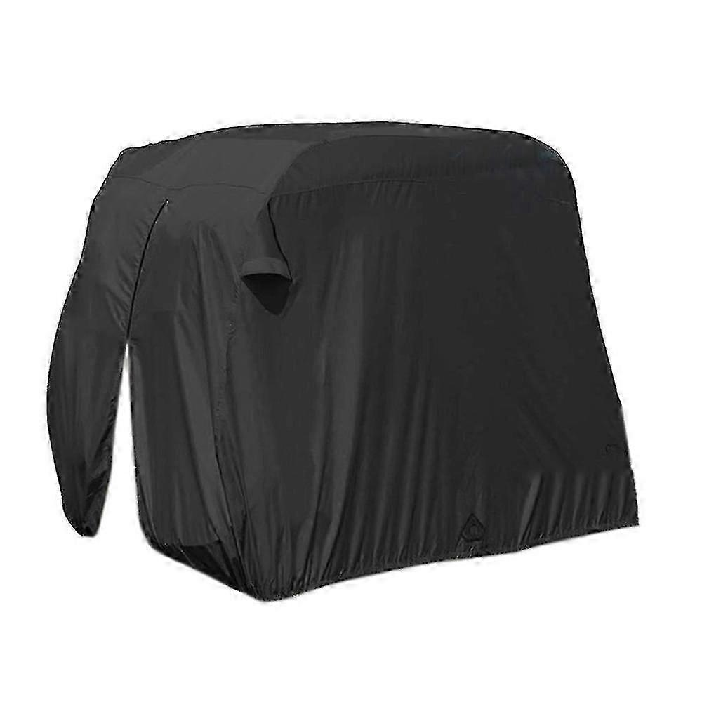 غطاء عربة الجولف الثقيلة العالمي سيارات الجولف غطاء مقاوم للماء المطر نادي سقف السيارة الضميمة اكسسوارات الجولف الأسود