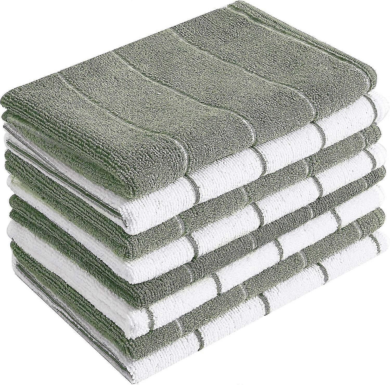 Super Absorbent Microfiber Kitchen Towels, Solid Color, Pack of 8