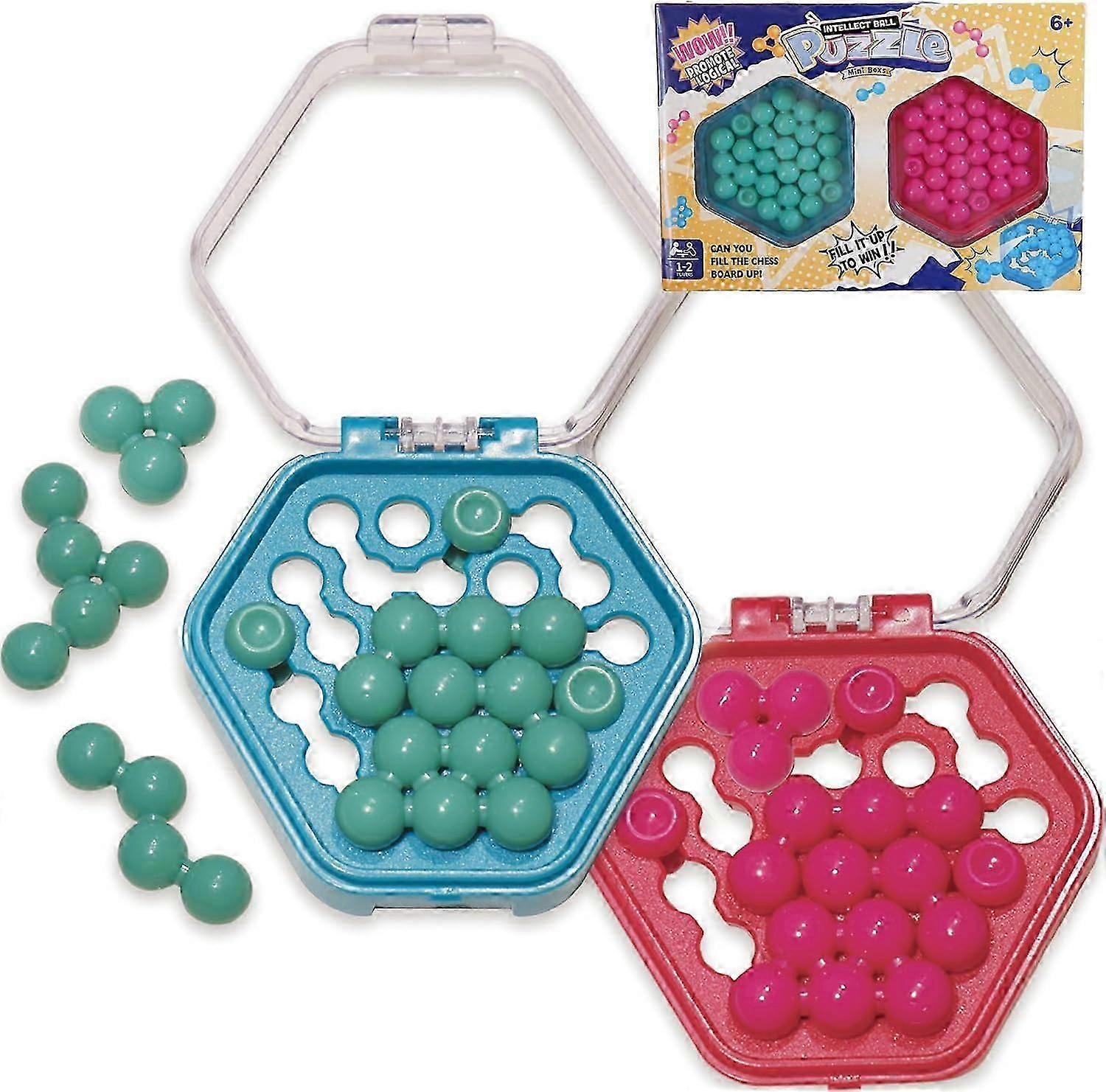 Mind Puzzle Games for Adults Brain Games for Kids Age 8-12 Logic IQ Brain Teasers Puzzle Travel Games Mini Pocket Puzzle Beads Mastermind Game