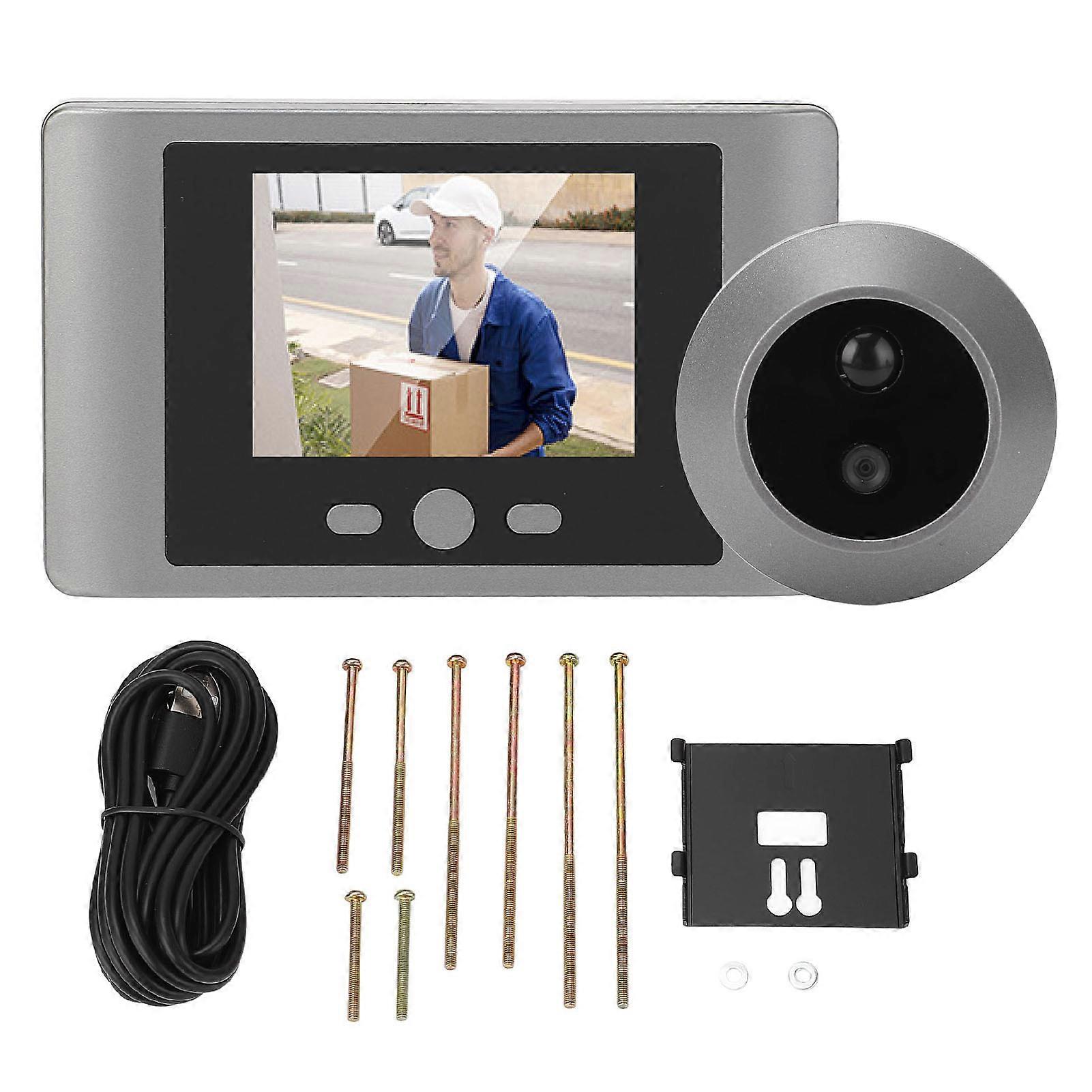 Digital Door Viewer 2.8 Inch LCD Screen with Night Vision and PIR Motion Detection, Front Door Peephole Camera for Home Security