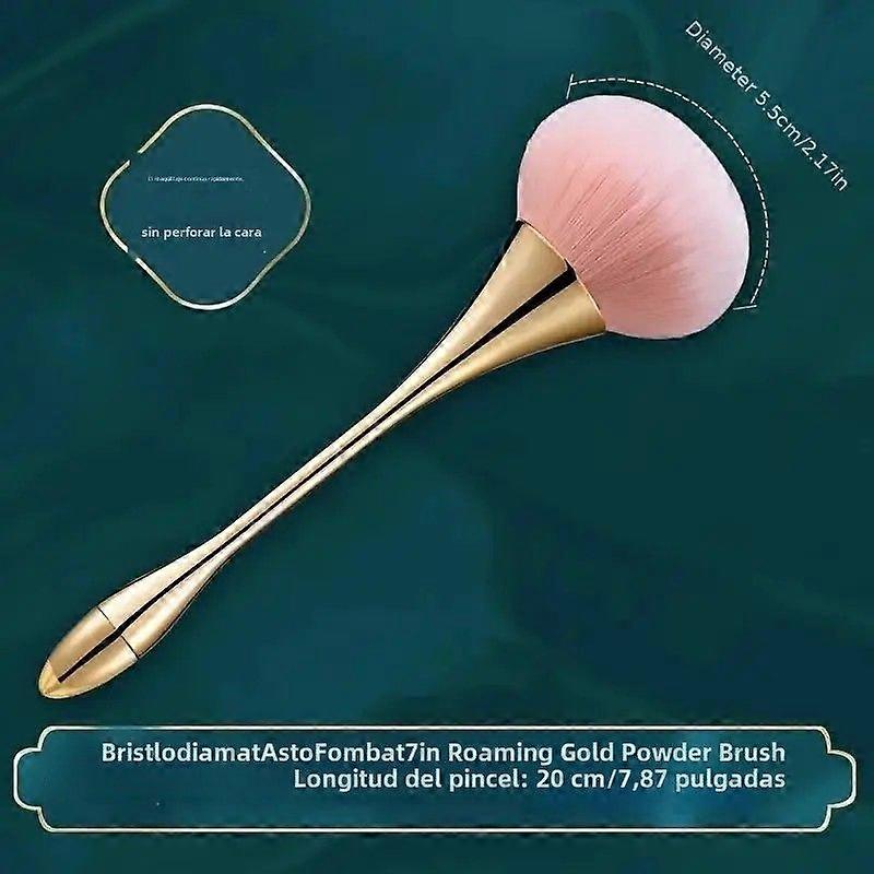 Large Soft Fluffy Blush and Powder Makeup Brush Set Wand Style Synthetic Wool Fiber for All Skin Types ABS Handle Material