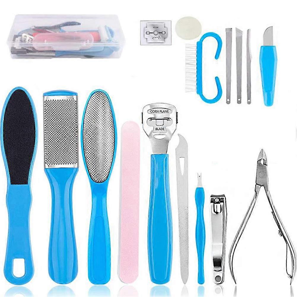 Fodfilsæt, pedicureværktøj i rustfrit stål, callusfjerner