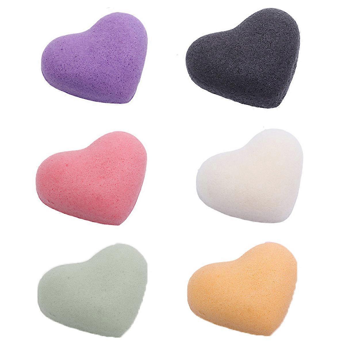 6pcs Konjac Face Sponge, 6 colors of Konjac Face Sponge for gentle face cleansing and exfoliation.