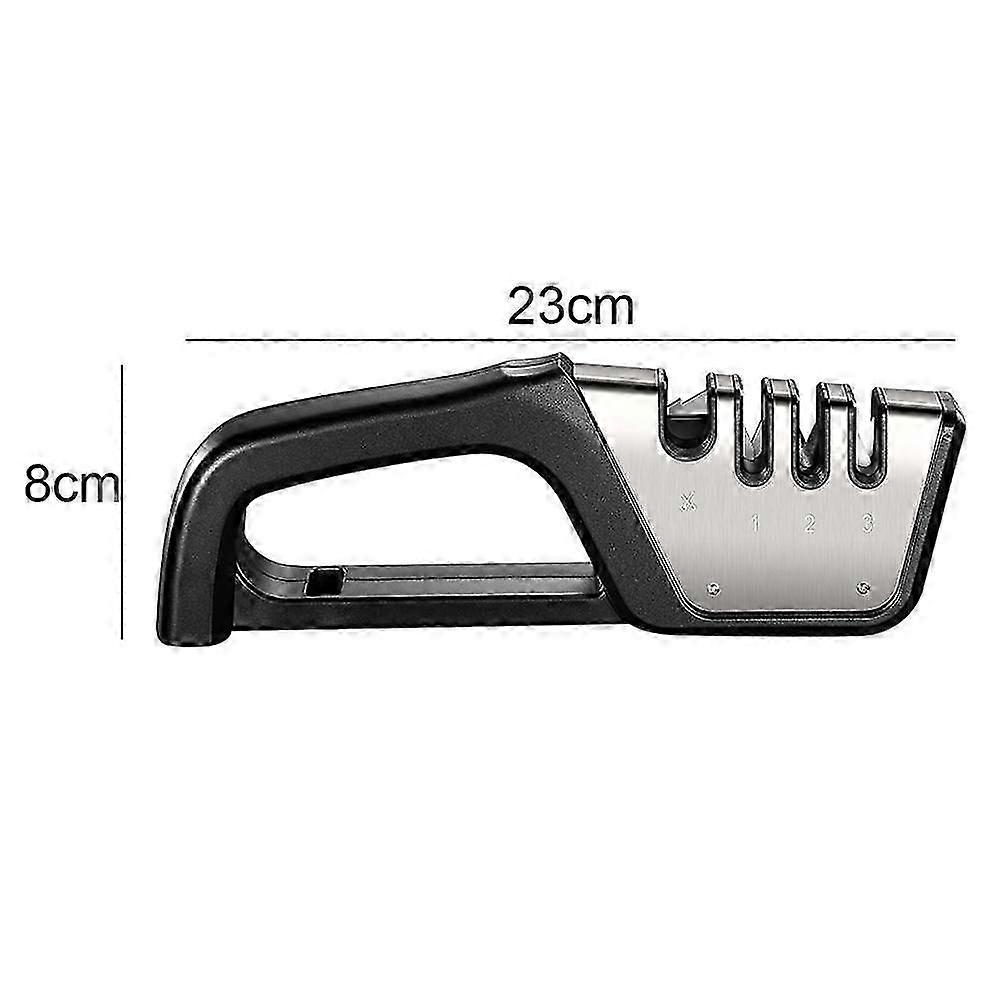 مبراة سكاكين ، ملحق سكين مطبخ 4 في 1 ، مبراة سكاكين يدوية ومقص ، مبراة سكاكين منزلية محمولة