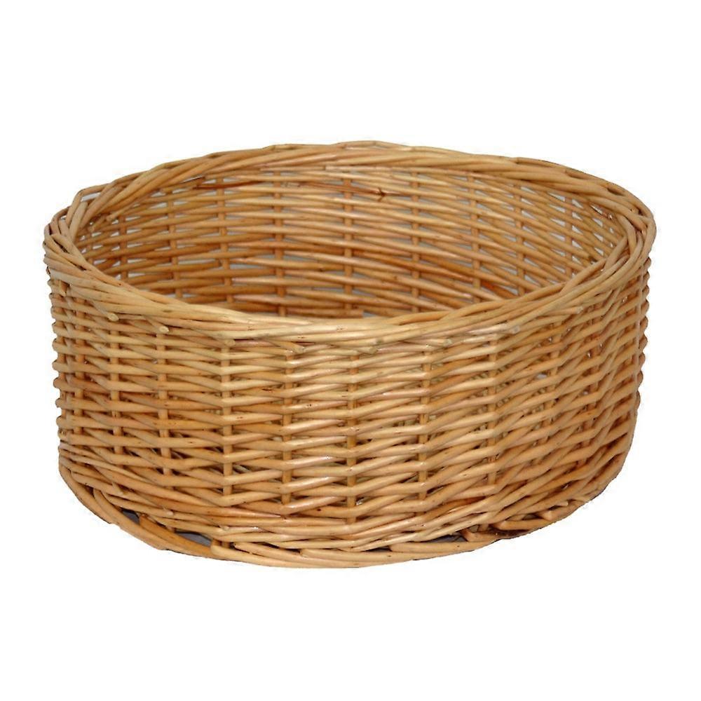 Round Straight-sided Wicker Tray