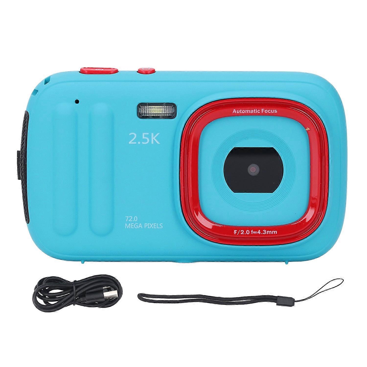 Digital Camera 72MP 2.5K 16x Zoom Anti Shake Auto Focus Compact Camera with 2.4 Inch IPS Display for